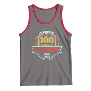 Celebrating 100 Years Of Black History Tank Top Beginning 1926 Centennial African American Month TS11 Deep Heather Red Print Your Wear