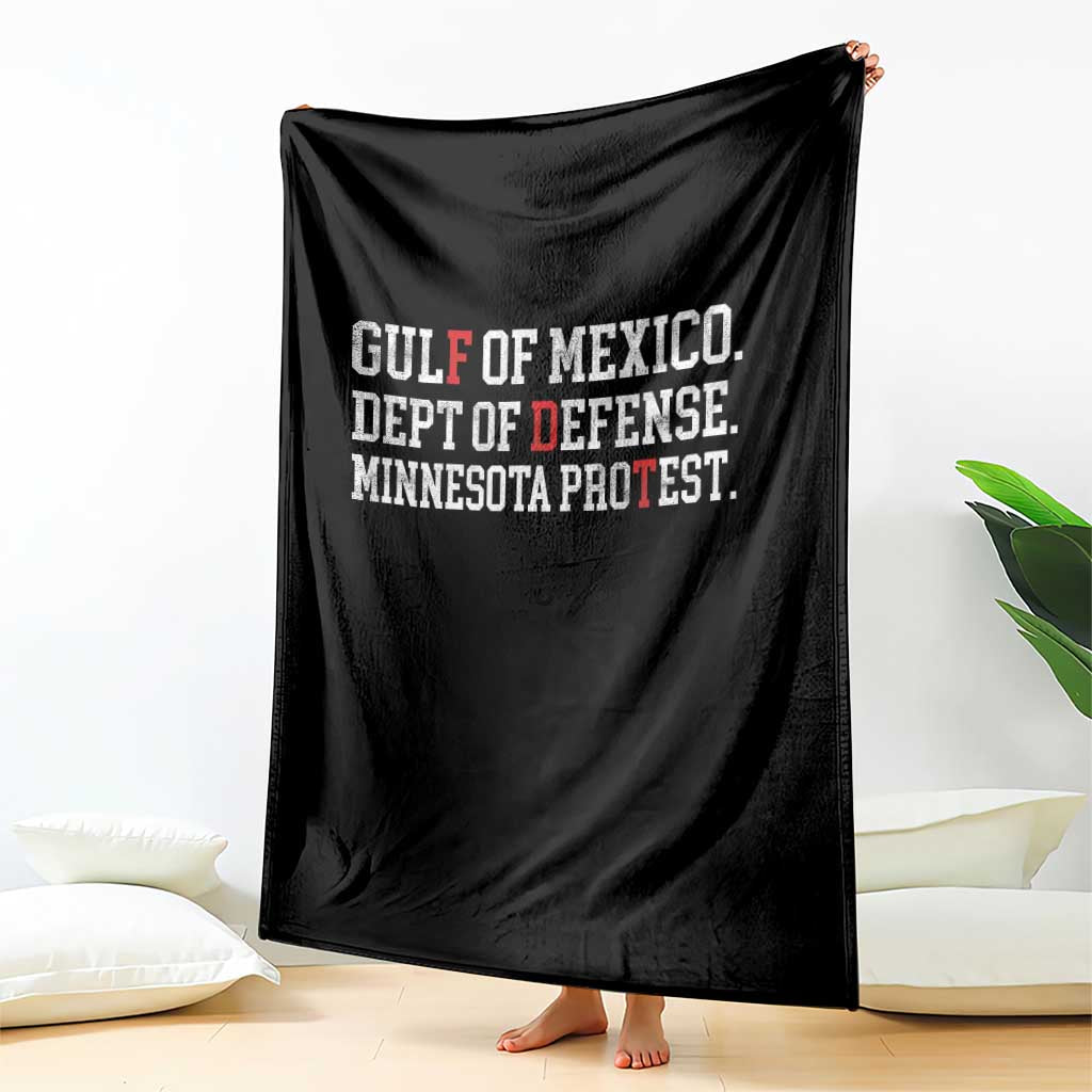 Gulf Of Mexico Dept Of Defense Minnesota Throw Blanket Funny Political American Pride TS11 Print Your Wear