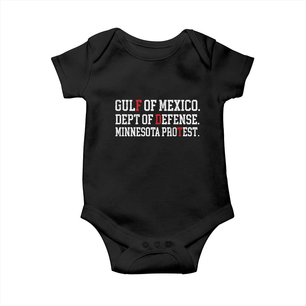 Gulf Of Mexico Dept Of Defense Minnesota Baby Onesie Funny Political American Pride TS11 Black Print Your Wear
