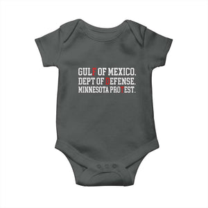Gulf Of Mexico Dept Of Defense Minnesota Baby Onesie Funny Political American Pride TS11 Dark Heather Print Your Wear