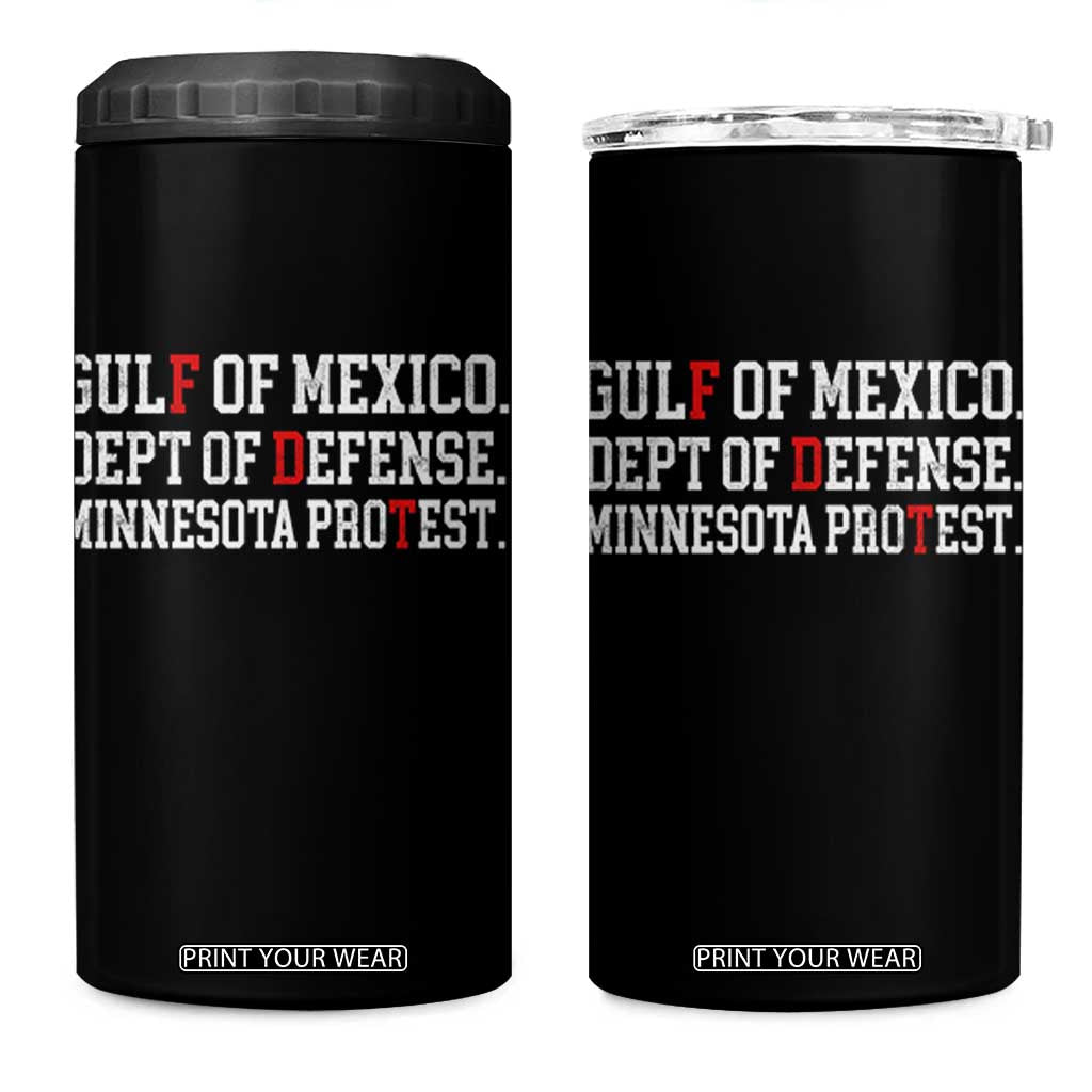 Gulf Of Mexico Dept Of Defense Minnesota 4 in 1 Can Cooler Tumbler Funny Political American Pride TS11 One Size: 16 oz Black Print Your Wear