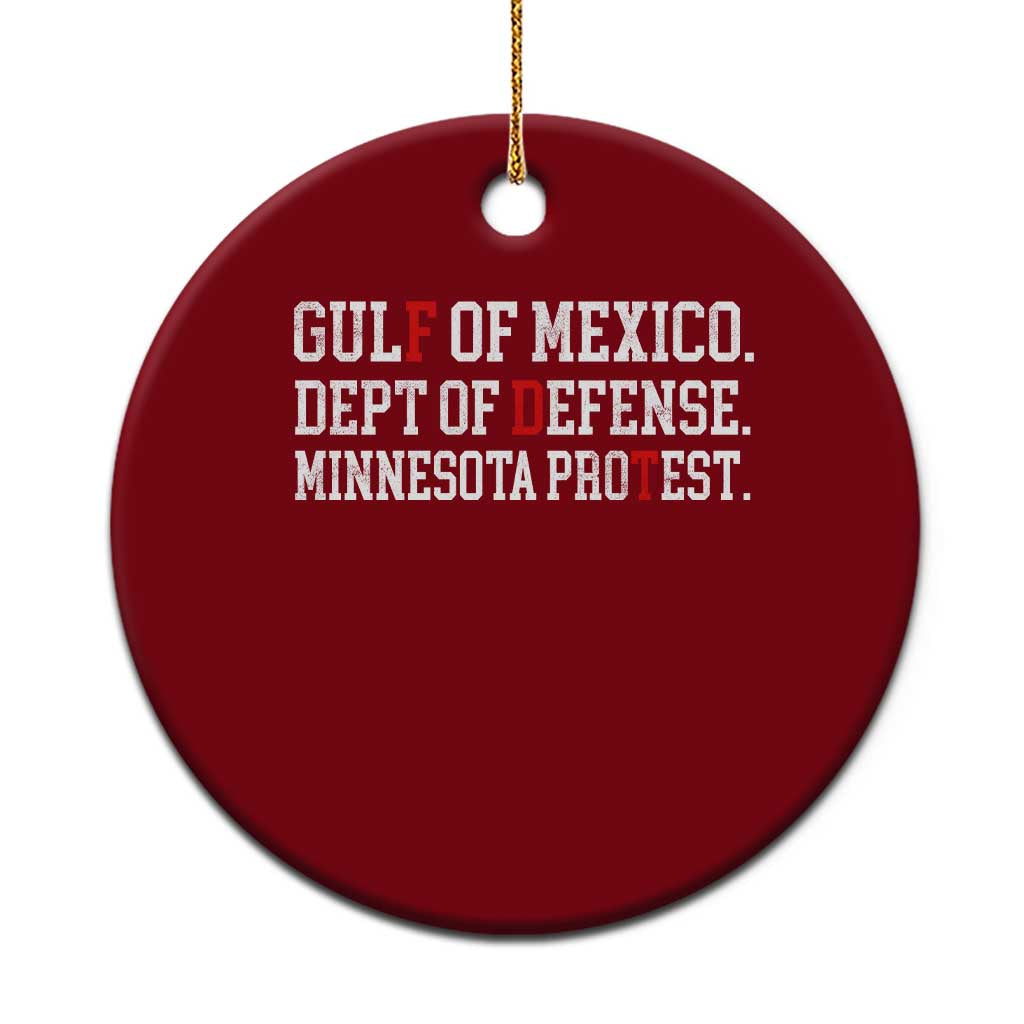 Gulf Of Mexico Dept Of Defense Minnesota Ceramic Ornament Funny Political American Pride TS11 1pc Red Print Your Wear