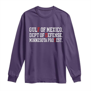 Gulf Of Mexico Dept Of Defense Minnesota Long Sleeve Shirt Funny Political American Pride TS11 Purple Print Your Wear
