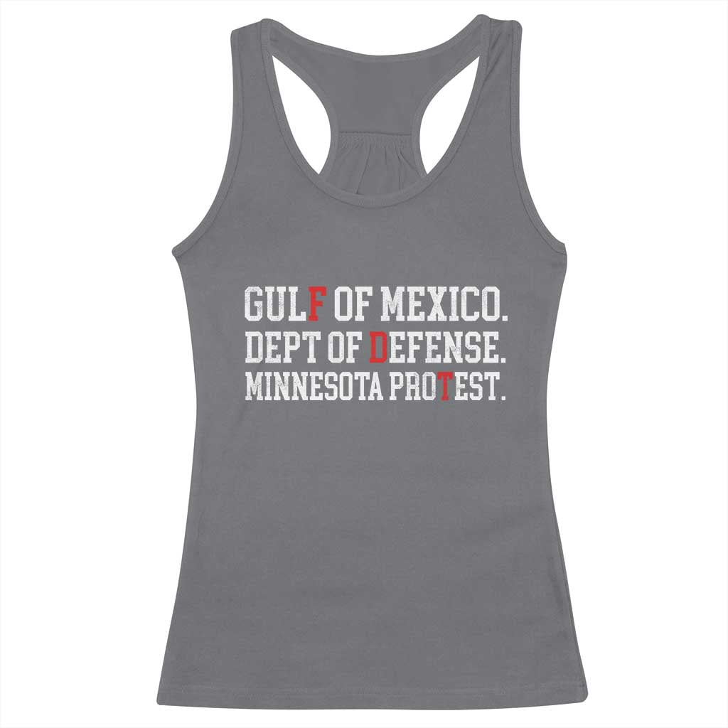 Gulf Of Mexico Dept Of Defense Minnesota Racerback Tank Top Funny Political American Pride TS11 Charcoal Print Your Wear