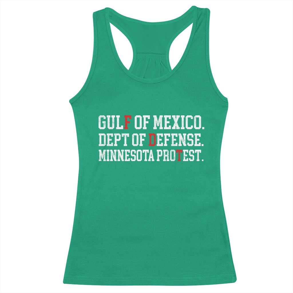 Gulf Of Mexico Dept Of Defense Minnesota Racerback Tank Top Funny Political American Pride TS11 Irish Green Print Your Wear
