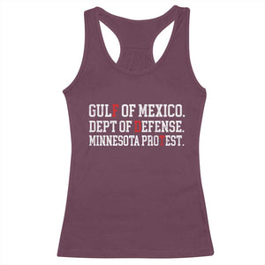 Gulf Of Mexico Dept Of Defense Minnesota Racerback Tank Top Funny Political American Pride TS11 Maroon Print Your Wear