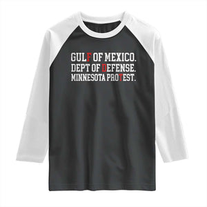 Gulf Of Mexico Dept Of Defense Minnesota Raglan Shirt Funny Political American Pride TS11 Black White Print Your Wear