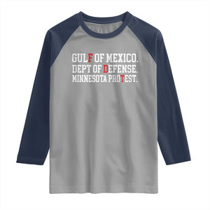 Gulf Of Mexico Dept Of Defense Minnesota Raglan Shirt Funny Political American Pride TS11 Sport Gray Navy Print Your Wear
