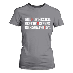Gulf Of Mexico Dept Of Defense Minnesota T Shirt For Women Funny Political American Pride TS11 Charcoal Print Your Wear