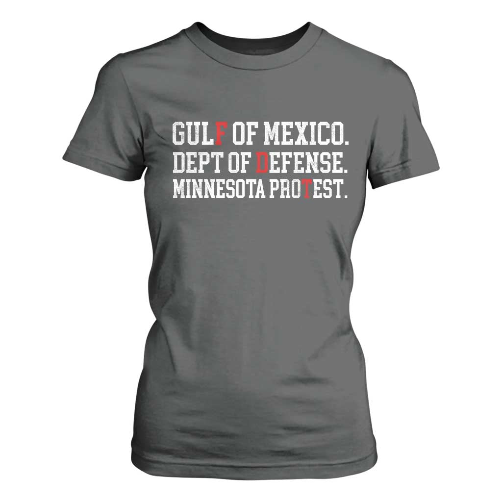 Gulf Of Mexico Dept Of Defense Minnesota T Shirt For Women Funny Political American Pride TS11 Dark Heather Print Your Wear