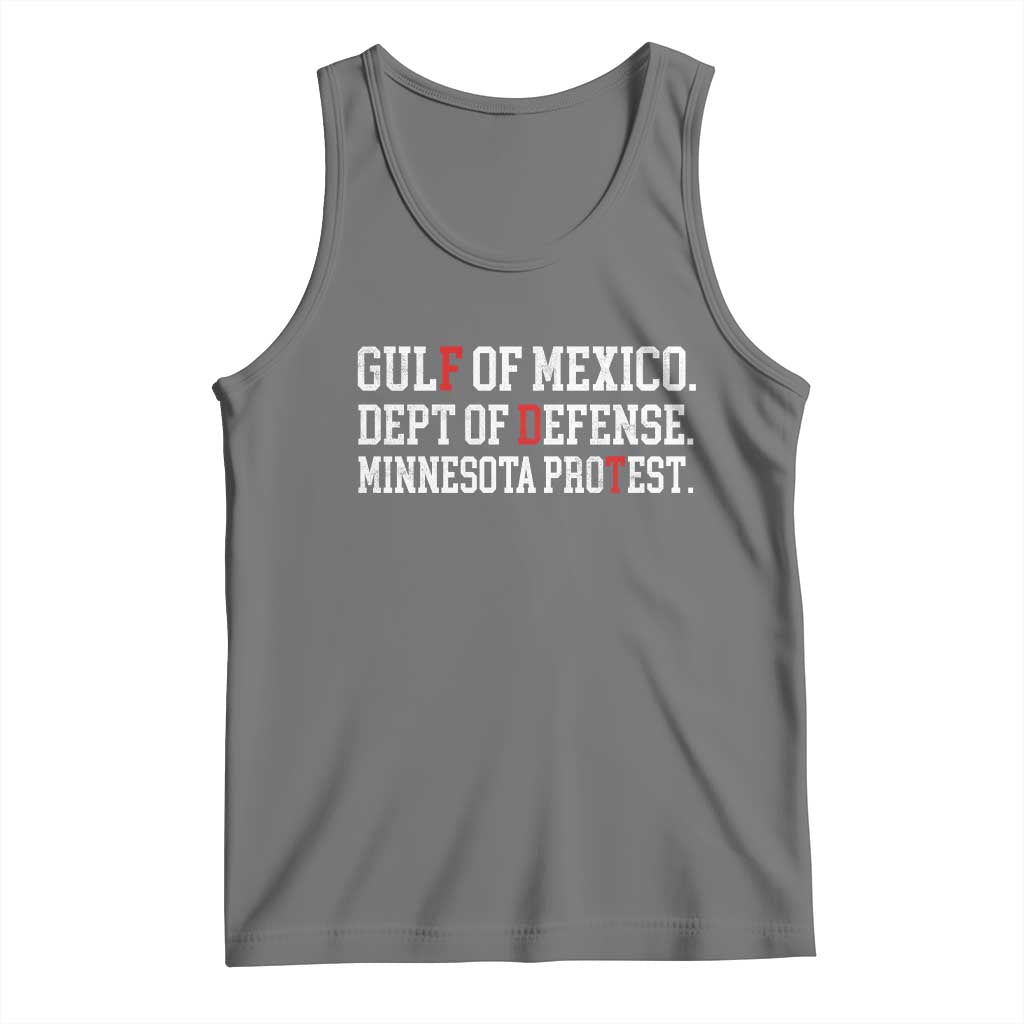 Gulf Of Mexico Dept Of Defense Minnesota Tank Top Funny Political American Pride TS11 Black Heather Print Your Wear