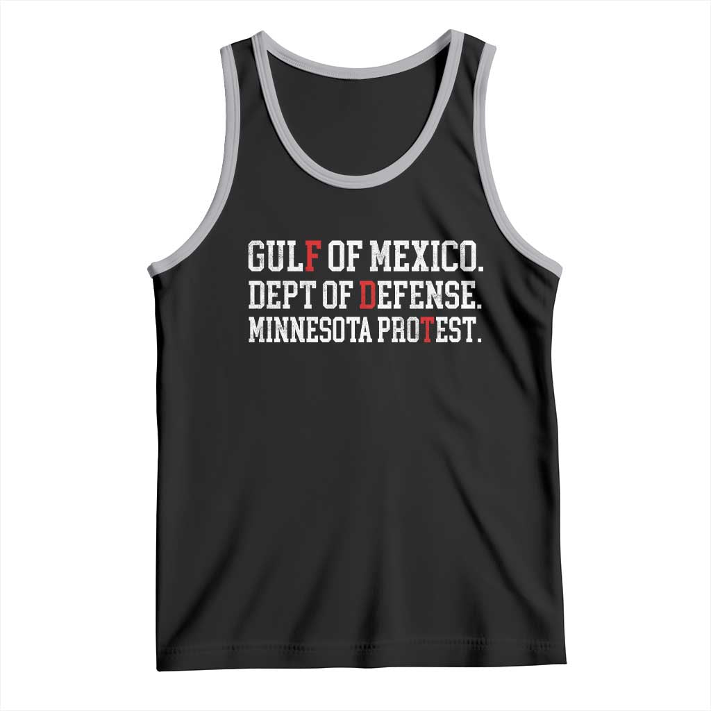 Gulf Of Mexico Dept Of Defense Minnesota Tank Top Funny Political American Pride TS11 Black Athletic Heather Print Your Wear