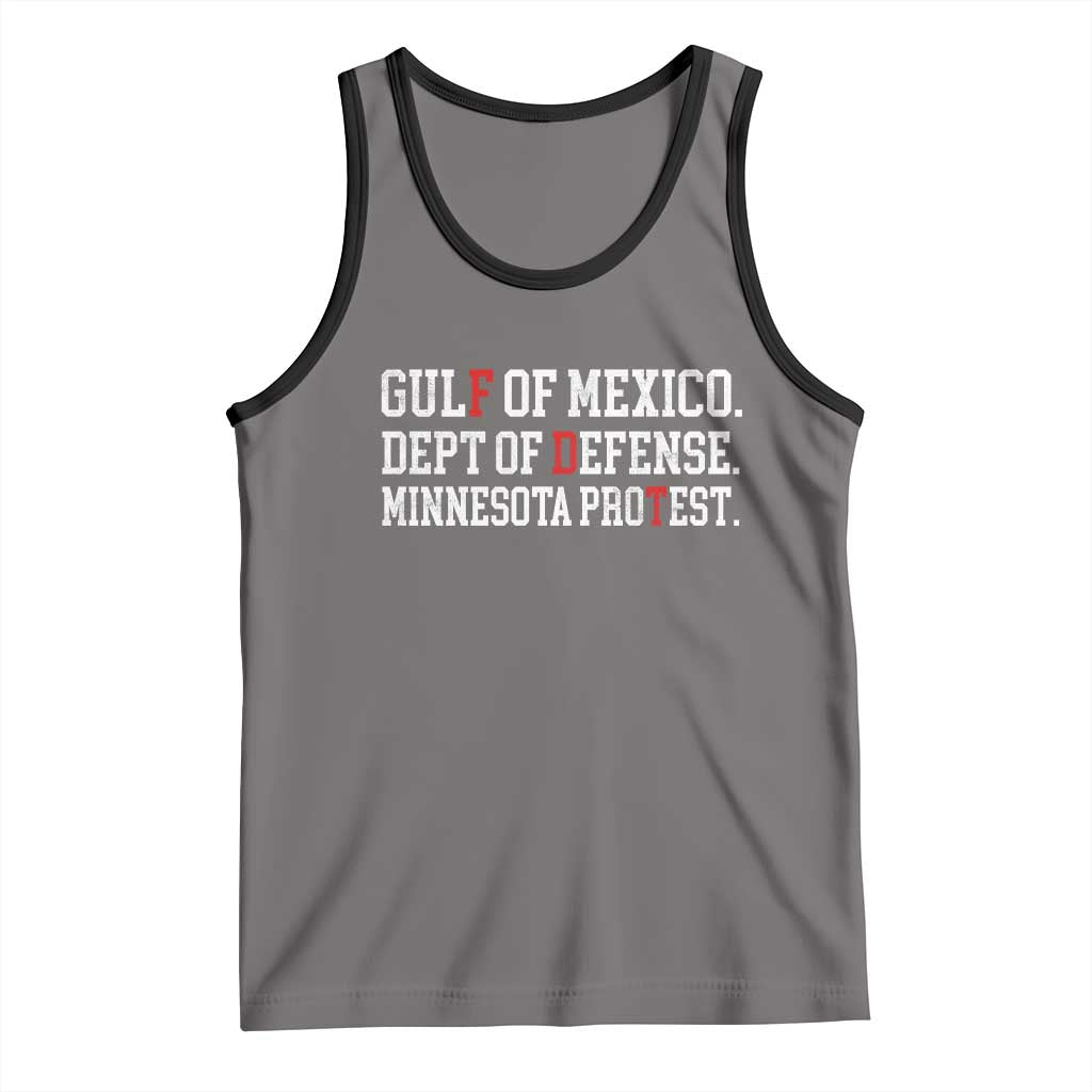 Gulf Of Mexico Dept Of Defense Minnesota Tank Top Funny Political American Pride TS11 Deep Heather Black Print Your Wear