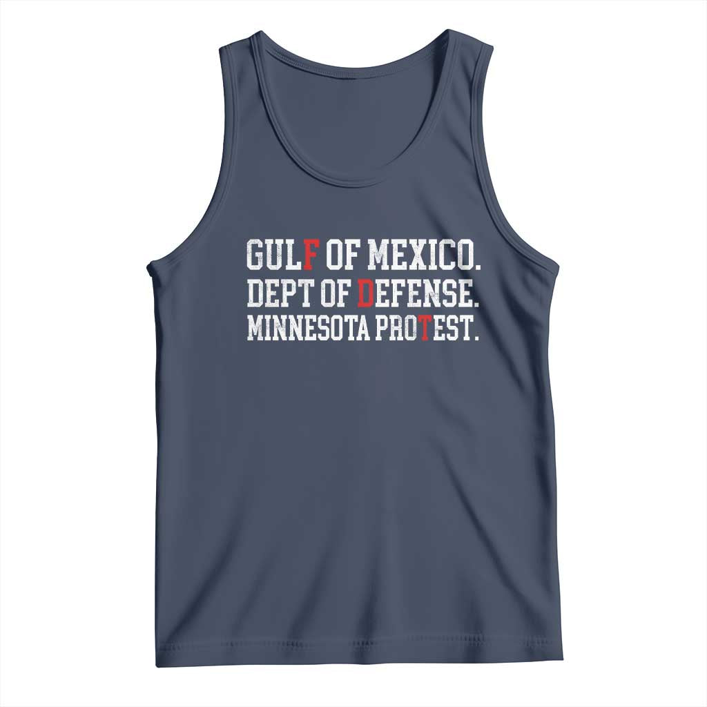 Gulf Of Mexico Dept Of Defense Minnesota Tank Top Funny Political American Pride TS11 Navy Print Your Wear