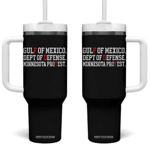 Gulf Of Mexico Dept Of Defense Minnesota Tumbler With Handle Funny Political American Pride TS11 One Size: 40 oz Black Print Your Wear
