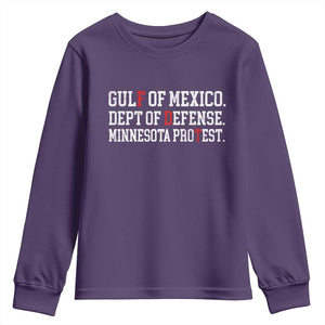 Gulf Of Mexico Dept Of Defense Minnesota Youth Sweatshirt Funny Political American Pride TS11 Purple Print Your Wear