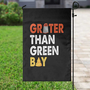 Funny Greater Than Green Bay Cheese Grate Garden Flag TS11 Print Your Wear