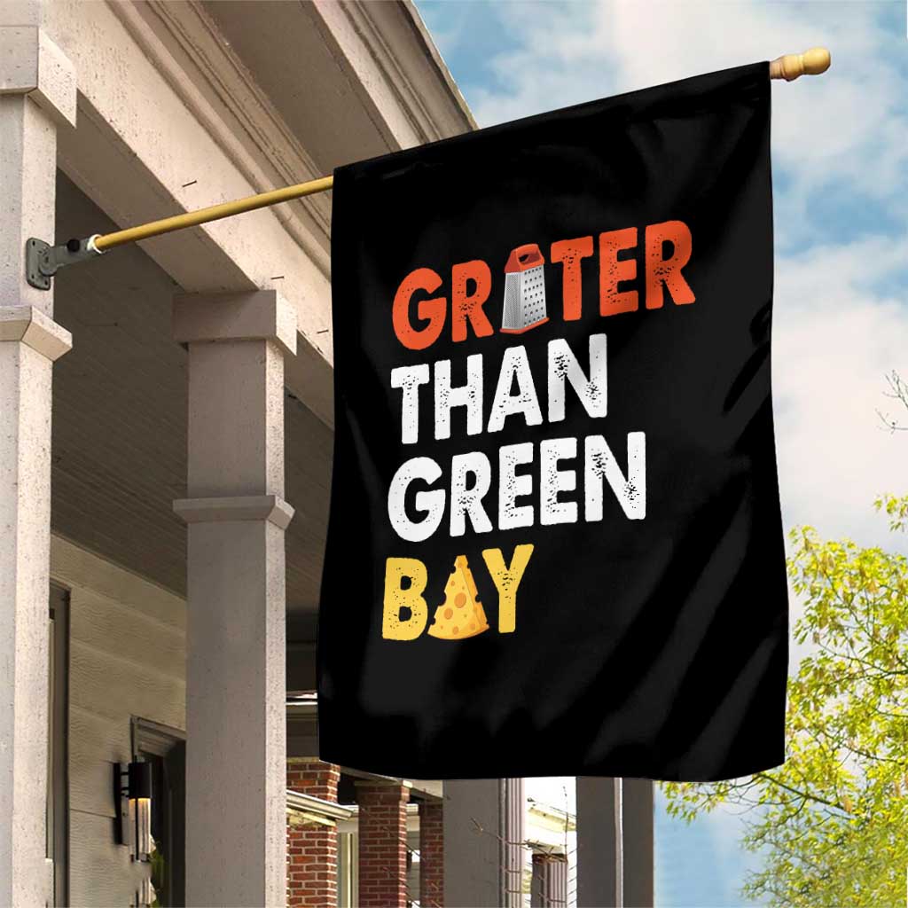 Funny Greater Than Green Bay Cheese Grate Garden Flag TS11 Print Your Wear
