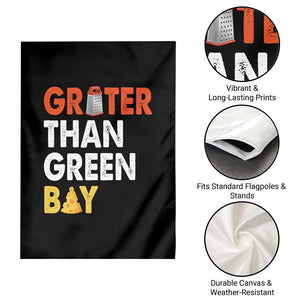 Funny Greater Than Green Bay Cheese Grate Garden Flag TS11 Print Your Wear