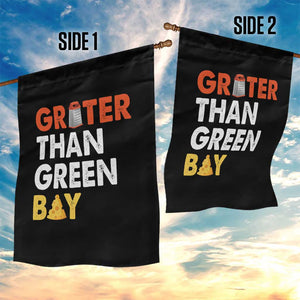 Funny Greater Than Green Bay Cheese Grate Garden Flag TS11 Print Your Wear