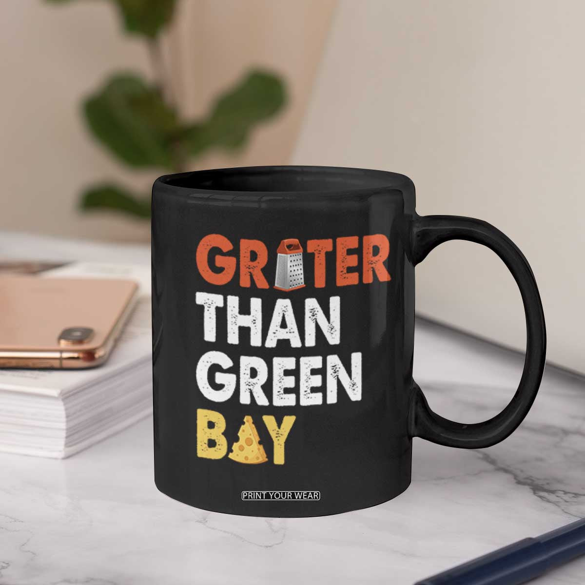 Funny Greater Than Green Bay Cheese Grate Coffee Mug TS11 Print Your Wear