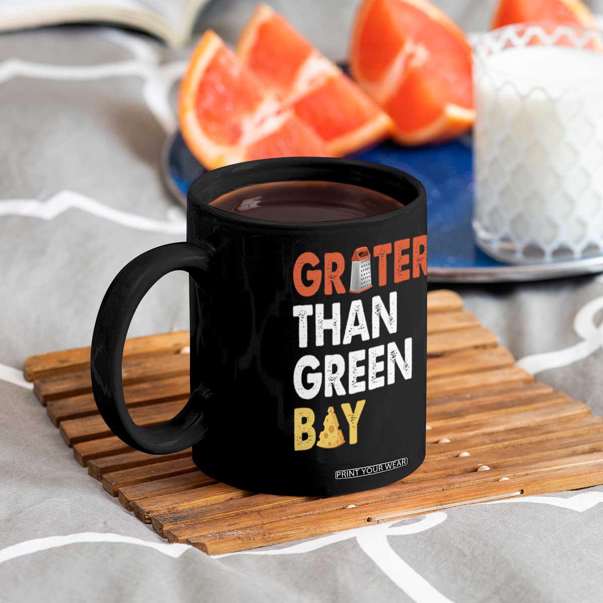 Funny Greater Than Green Bay Cheese Grate Coffee Mug TS11 Print Your Wear