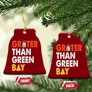 Funny Greater Than Green Bay Cheese Grate Ceramic Ornament TS11 Print Your Wear