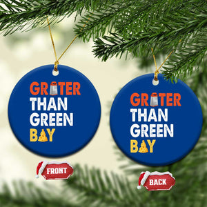 Funny Greater Than Green Bay Cheese Grate Ceramic Ornament TS11 1pc Blue Print Your Wear