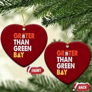 Funny Greater Than Green Bay Cheese Grate Ceramic Ornament TS11 Print Your Wear