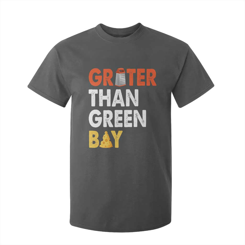 Funny Greater Than Green Bay Cheese Grate T Shirt For Kid TS11 Dark Heather Print Your Wear