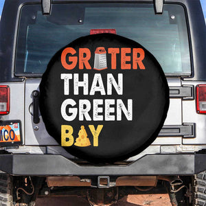 Funny Greater Than Green Bay Cheese Grate Spare Tire Cover TS11 No hole Black Print Your Wear
