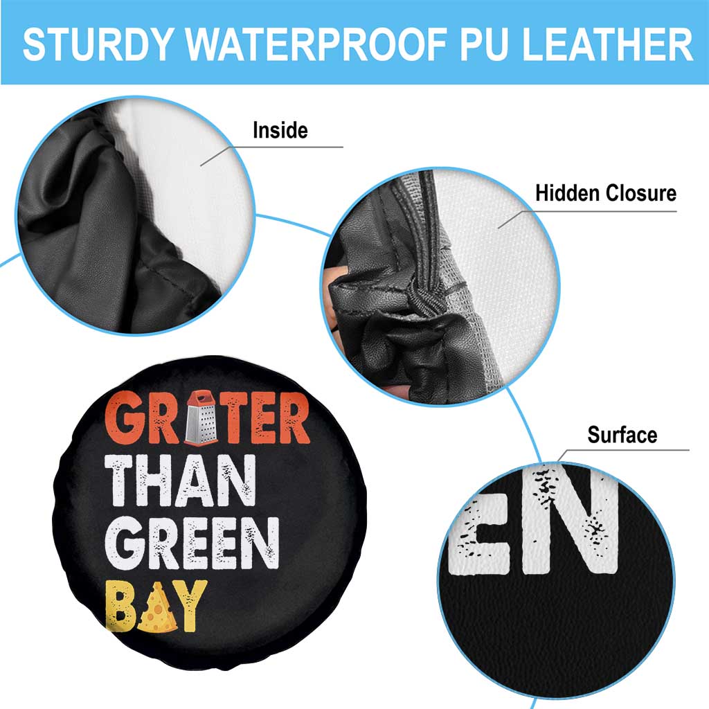 Funny Greater Than Green Bay Cheese Grate Spare Tire Cover TS11 Print Your Wear