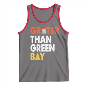 Funny Greater Than Green Bay Cheese Grate Tank Top TS11 Deep Heather Red Print Your Wear