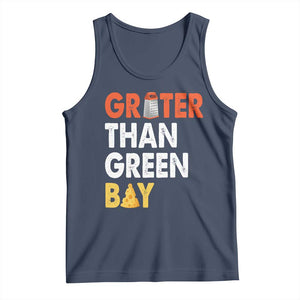 Funny Greater Than Green Bay Cheese Grate Tank Top TS11 Navy Print Your Wear