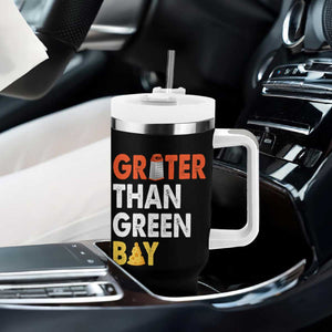 Funny Greater Than Green Bay Cheese Grate Tumbler With Handle TS11 Print Your Wear