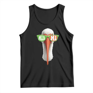 Vintage Miami White Ibis with Sunglasses Tank Top TS11 Black Print Your Wear