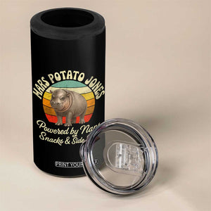 Funny Mars Potato Jones 4 in 1 Can Cooler Tumbler Powered by Naps Snacks Side Eye Pygmy Hippo TS11 Print Your Wear