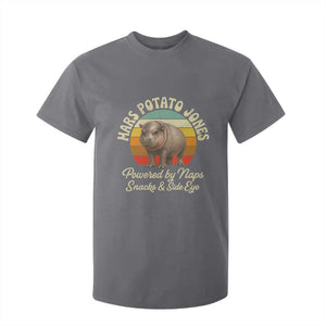 Funny Mars Potato Jones T Shirt For Kid Powered by Naps Snacks Side Eye Pygmy Hippo TS11 Charcoal Print Your Wear