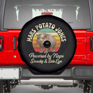 Funny Mars Potato Jones Spare Tire Cover Powered by Naps Snacks Side Eye Pygmy Hippo TS11 Black Print Your Wear