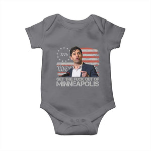 Get The Fuck Out Of Minneapolis Baby Onesie Mayor Resistance Protest Jacob Political TS11 Charcoal Print Your Wear