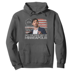 Get The Fuck Out Of Minneapolis Hoodie Mayor Resistance Protest Jacob Political TS11 Dark Heather Print Your Wear