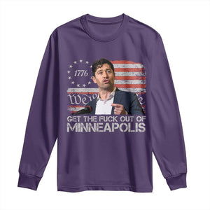 Get The Fuck Out Of Minneapolis Long Sleeve Shirt Mayor Resistance Protest Jacob Political TS11 Purple Print Your Wear