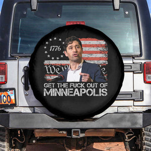 Get The Fuck Out Of Minneapolis Spare Tire Cover Mayor Resistance Protest Jacob Political TS11 No hole Black Print Your Wear