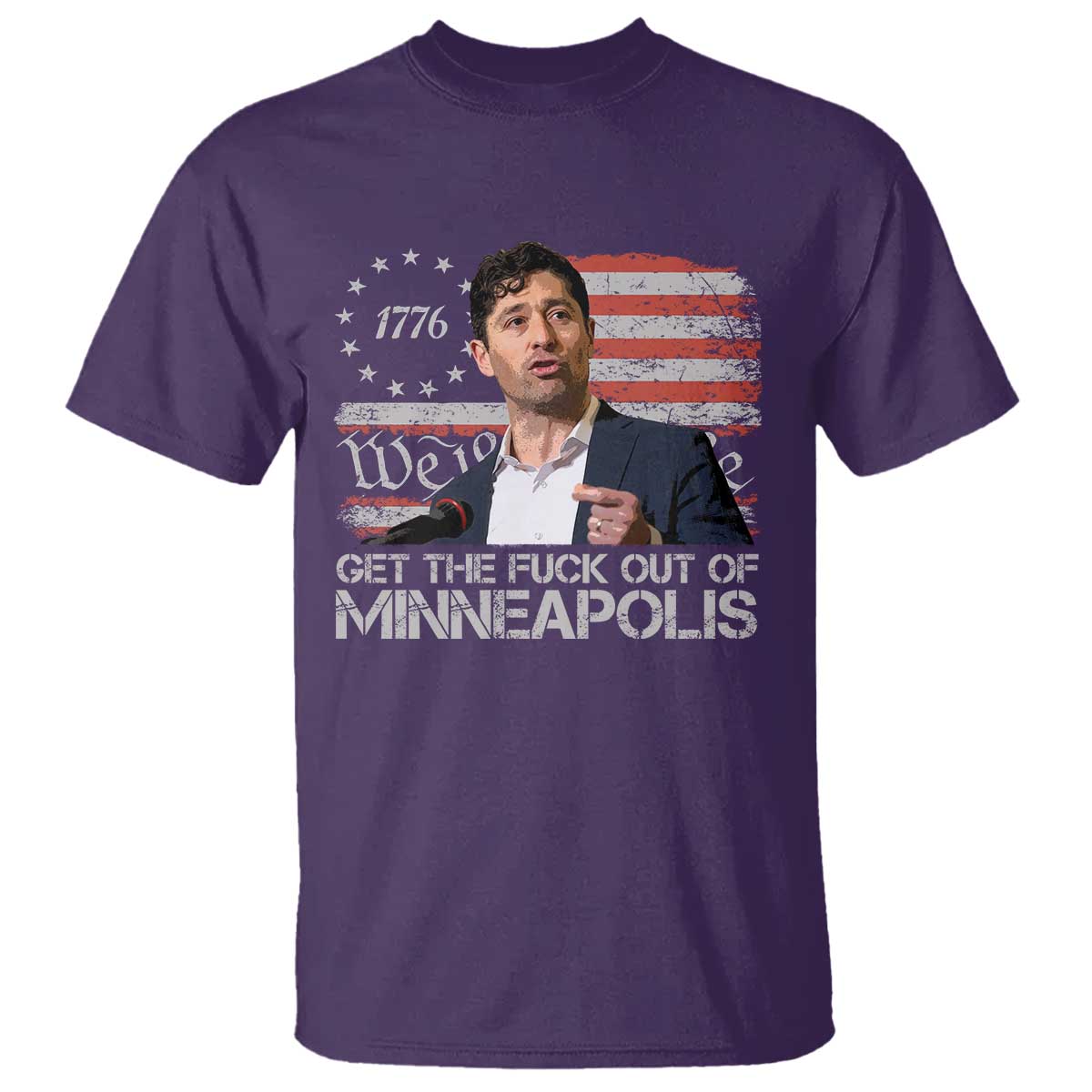 Get The Fuck Out Of Minneapolis T Shirt Mayor Resistance Protest Jacob Political TS11 Purple Print Your Wear