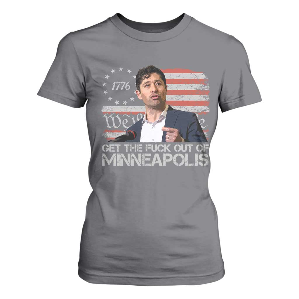 Get The Fuck Out Of Minneapolis T Shirt For Women Mayor Resistance Protest Jacob Political TS11 Charcoal Print Your Wear