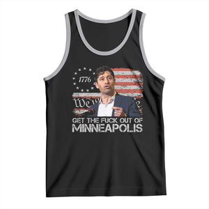 Get The Fuck Out Of Minneapolis Tank Top Mayor Resistance Protest Jacob Political TS11 Black Athletic Heather Print Your Wear