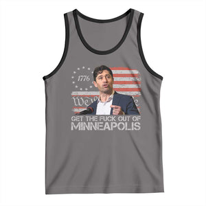 Get The Fuck Out Of Minneapolis Tank Top Mayor Resistance Protest Jacob Political TS11 Deep Heather Black Print Your Wear