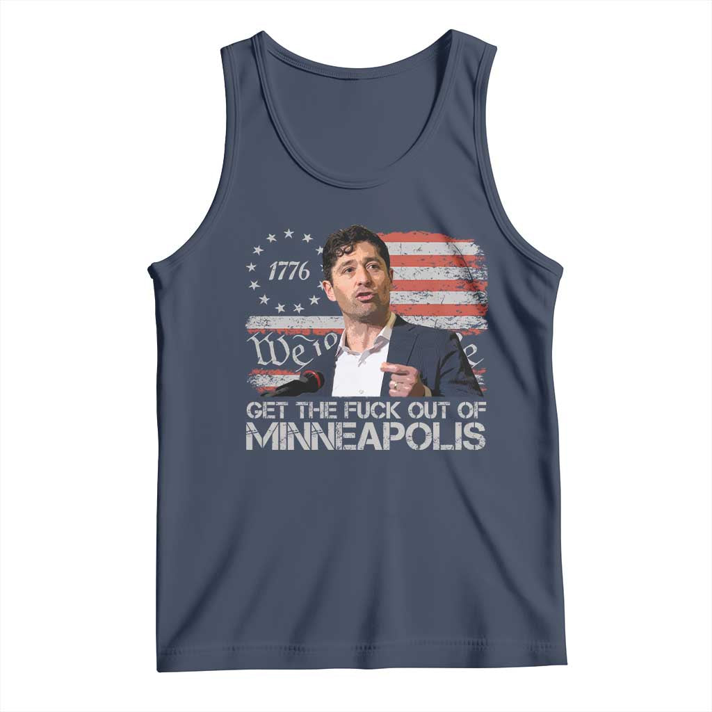Get The Fuck Out Of Minneapolis Tank Top Mayor Resistance Protest Jacob Political TS11 Navy Print Your Wear