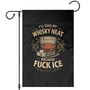 I Will Take My Whiskey Neat Because Fuck Ice Garden Flag Funny Political Drinking TS11 Black Print Your Wear