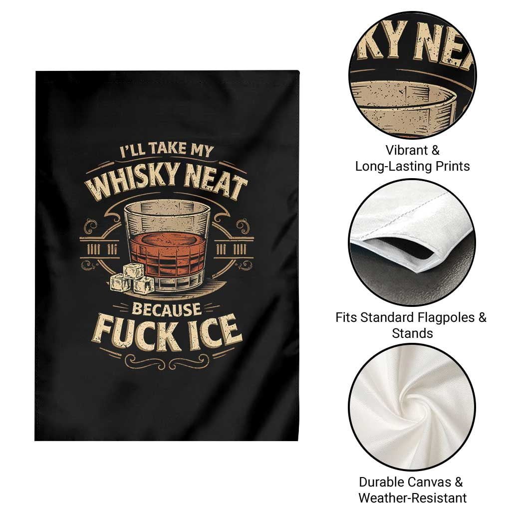 I Will Take My Whiskey Neat Because Fuck Ice Garden Flag Funny Political Drinking TS11 Print Your Wear